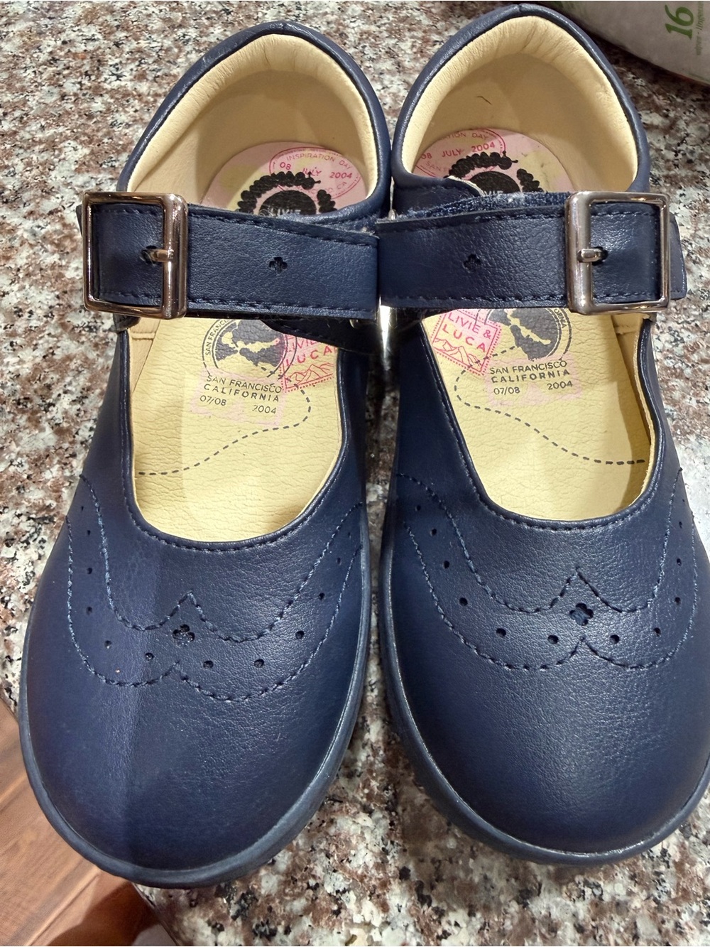 Livie & Luca Navy Girls Mary Jane with Buckle